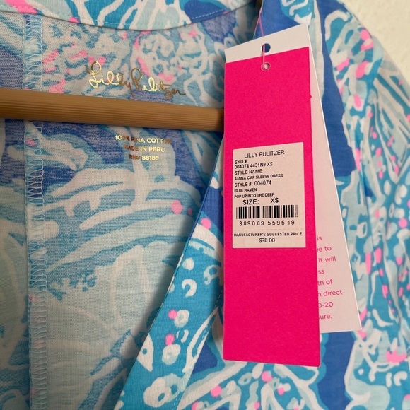 Lilly Pulitzer Amina Cap Sleeve Dress Shift XS - Picture 3 of 5